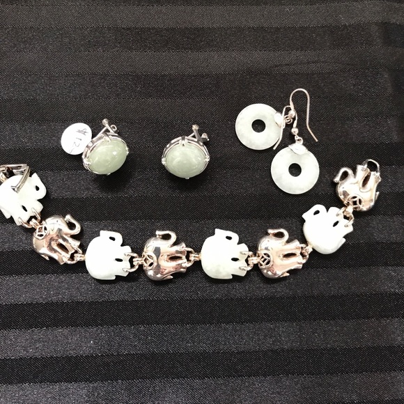 Charm Bracelet Set Elephants Two Pendants Free Pair 925  Elephant bracelet n 2pair earnings!